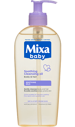 Mixa Baby Zklidňující čistící olej na tělo a vlasy