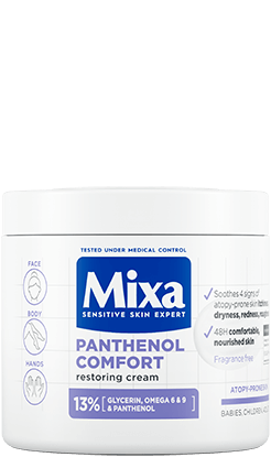 Mixa Panthenol Comfort obnovující tělová péče i pro pokožku se sklonem k atopii